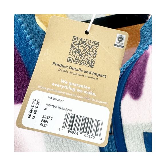 Patagonia Fleece Synchilla Jacket Geometric Frontera Marble Pink Size XS NWT - Picture 11 of 12